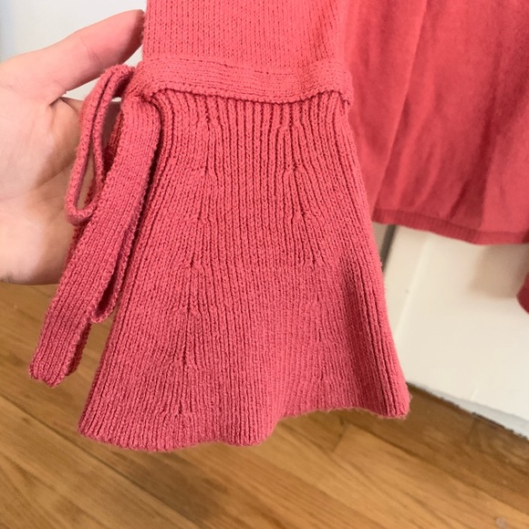 Loft NWT SP coral cardigan sweater w/ Bell Sleeves - Picture 5 of 7